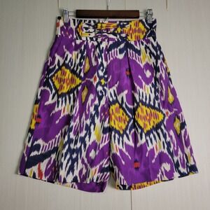 Ralph Lauren Purple Label Ikat Silk Shorts Womens 10 $990